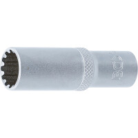 BGS 10354 Steckschlüssel-Einsatz Gear Lock, tief | Antrieb Innenvierkant 10 mm (3/8") | SW 14 mm