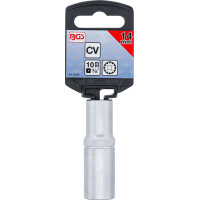 BGS 10354 Steckschlüssel-Einsatz Gear Lock, tief | Antrieb Innenvierkant 10 mm (3/8") | SW 14 mm