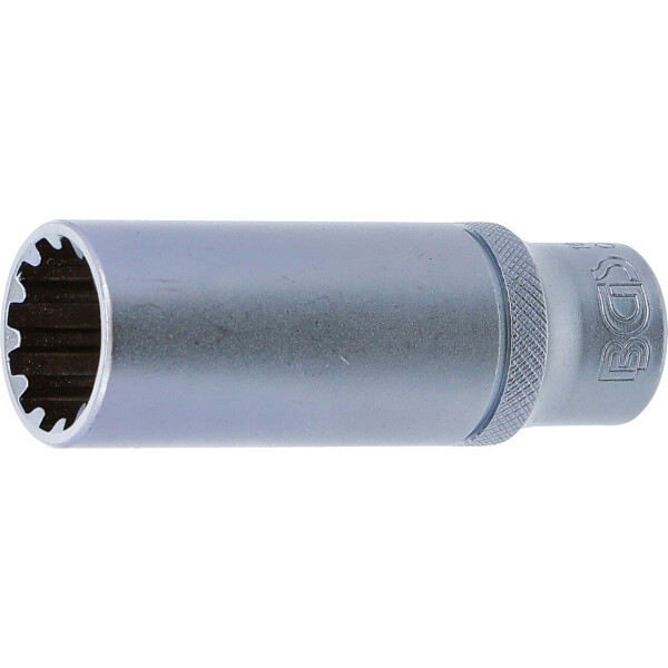 BGS 10355 Steckschlüssel-Einsatz Gear Lock, tief | Antrieb Innenvierkant 10 mm (3/8") | SW 15 mm