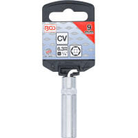 BGS 10509 Steckschlüssel-Einsatz Sechskant, tief | Antrieb Innenvierkant 6,3 mm (1/4") | SW 9 mm