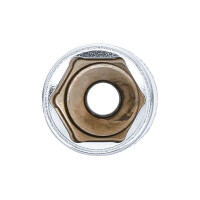 BGS 10513 Steckschlüssel-Einsatz Sechskant, tief | Antrieb Innenvierkant 6,3 mm (1/4") | SW 13 mm