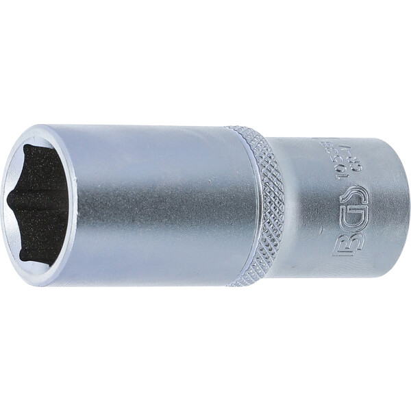 BGS 10538 Steckschlüssel-Einsatz Sechskant, tief | Antrieb Innenvierkant 10 mm (3/8") | SW 18 mm
