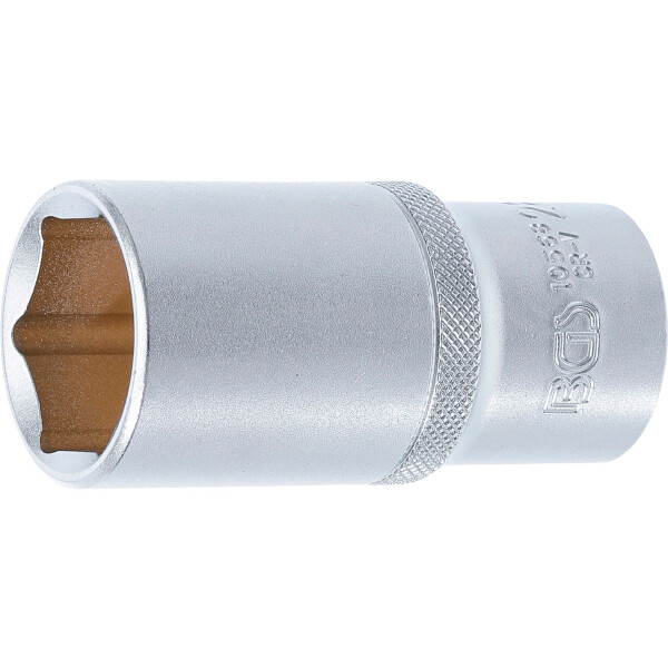 BGS 10568 Steckschlüssel-Einsatz Sechskant, tief | Antrieb Innenvierkant 12,5 mm (1/2") | SW 28 mm