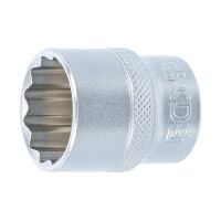 BGS 10644 Steckschlüssel-Einsatz Zwölfkant | Antrieb Innenvierkant 12,5 mm (1/2") | SW 24 mm