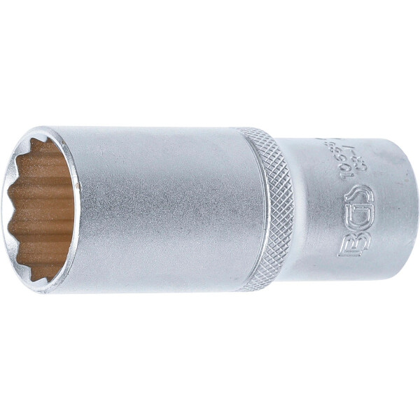BGS 10688 Steckschlüssel-Einsatz Zwölfkant, tief | Antrieb Innenvierkant 12,5 mm (1/2") | SW 24 mm