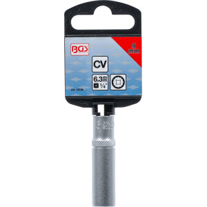 BGS 10709 Steckschlüssel-Einsatz Zwölfkant, tief | Antrieb Innenvierkant 6,3 mm (1/4") | SW 9 mm