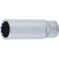 BGS 10712 Steckschlüssel-Einsatz Zwölfkant, tief | Antrieb Innenvierkant 6,3 mm (1/4") | SW 12 mm