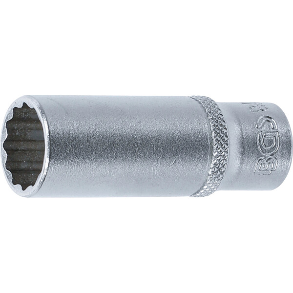 BGS 10713 Steckschlüssel-Einsatz Zwölfkant, tief | Antrieb Innenvierkant 6,3 mm (1/4") | SW 13 mm