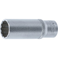 BGS 10713 Steckschlüssel-Einsatz Zwölfkant, tief | Antrieb Innenvierkant 6,3 mm (1/4") | SW 13 mm