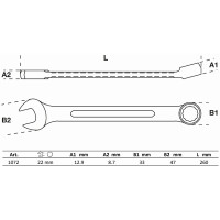 BGS 1072 Maul-Ringschlüssel | SW 22 mm