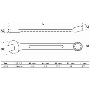 BGS 1076 Maul-Ringschlüssel | SW 26 mm