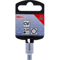 BGS 10774 Steckschlüssel-Einsatz Zwölfkant | Antrieb Innenvierkant 6,3 mm (1/4") | SW 4 mm