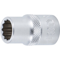 BGS 10822 Steckschlüssel-Einsatz Zwölfkant | Antrieb Innenvierkant 12,5 mm (1/2") | SW 1/2"