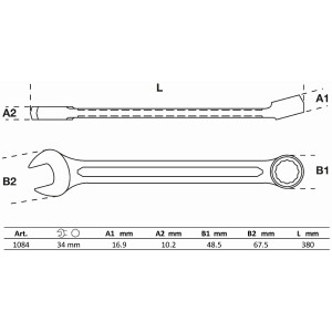 BGS 1084 Maul-Ringschlüssel | SW 34 mm