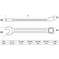 BGS 1084 Maul-Ringschlüssel | SW 34 mm