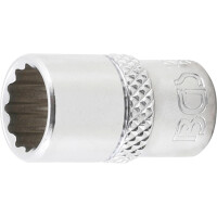 BGS 10877 Steckschlüssel-Einsatz Zwölfkant | Antrieb Innenvierkant 6,3 mm (1/4") | SW 3/8"