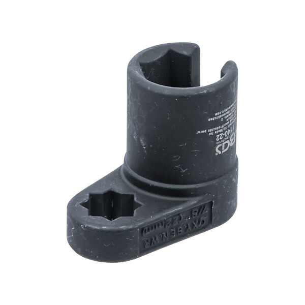BGS 1140-22 Lambdasonden-Einsatz | abgewinkelt | Antrieb Innenachtkant 12,5 mm (1/2") | SW 22 mm | Schlitz 11 mm