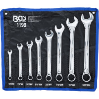 BGS 1199 Maul-Ringschlüssel-Satz | Zollgrößen | SW 1/8" - 9/16" Withworth | 8-tlg.