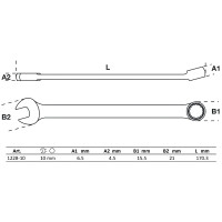 BGS 1228-10 Maul-Ringschlüssel | extra lang | SW 10 mm