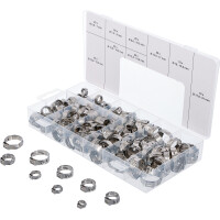BGS 14115 Edelstahl-Schlauchklemmen-Sortiment | Ø 5,8 - 21 mm | 170-tlg.