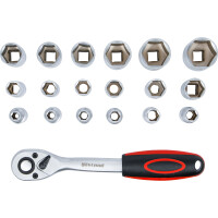 BGS Diy 15110 Steckschlüssel-Satz | Antrieb 12,5 mm (1/2") | SW 8 - 32 mm | 19-tlg.