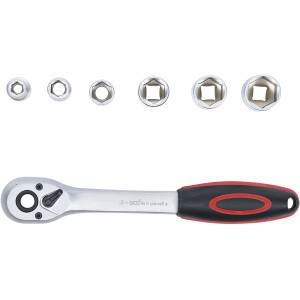 BGS Diy 15112 Steckschlüssel-Satz | Antrieb 10 mm (3/8") | SW 8 - 19 mm | 7-tlg.
