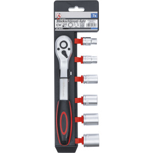BGS Diy 15112 Steckschlüssel-Satz | Antrieb 10 mm (3/8") | SW 8 - 19 mm | 7-tlg.