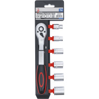 BGS Diy 15112 Steckschlüssel-Satz | Antrieb 10 mm (3/8") | SW 8 - 19 mm | 7-tlg.
