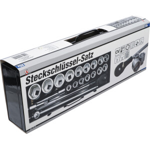 BGS Diy 15113 Steckschlüssel-Satz | Antrieb 20 mm (3/4") | SW 19 - 50 mm | 20-tlg.