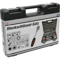 BGS Diy 15120 Steckschlüssel-Satz Wellenprofil | Antrieb 6,3 mm (1/4") / 12,5 mm (1/2") | 115-tlg.