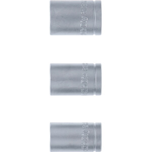 BGS Diy 15125 Steckschlüsseleinsatz-Satz | Antrieb 12,5 mm (1/2") | SW 15 - 17 - 19 mm | 3-tlg.