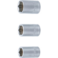 BGS Diy 15125 Steckschlüsseleinsatz-Satz | Antrieb 12,5 mm (1/2") | SW 15 - 17 - 19 mm | 3-tlg.