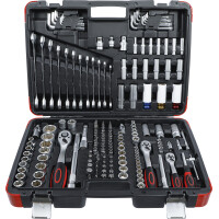 BGS Diy 15217 Steckschlüssel-Satz | Antrieb 6,3 mm (1/4") / 10 mm (3/8") / 12,5 mm (1/2") | 176-tlg.