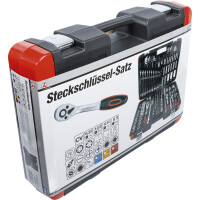 BGS Diy 15217 Steckschlüssel-Satz | Antrieb 6,3 mm (1/4") / 10 mm (3/8") / 12,5 mm (1/2") | 176-tlg.