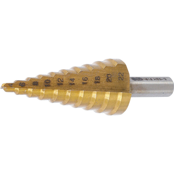 BGS 1618 Stufenbohrer | titannitriert | Ø 4 - 22 mm