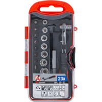 BGS Diy 20123 Bit-/Steckschlüssel-Einsatz-Satz | mit Bit-Knarre | 23-tlg.
