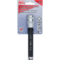 BGS 2020 Steckschlüssel-Einsatz für BMW-Zylinderkopf E-Profil, 150 mm | Antrieb Innenvierkant 12,5 mm (1/2") | SW E12