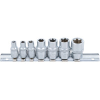 BGS 2027 Steckschlüssel-Einsatz-Satz E-Profil | Antrieb Innenvierkant 6,3 mm (1/4") / 10 mm (3/8") | SW E6 - E16 | 7 tlg.