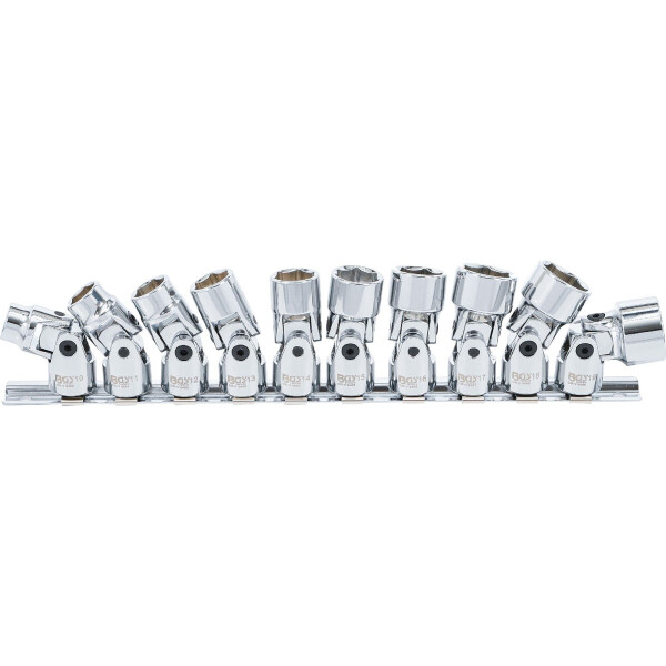 BGS 205 Kardangelenk-Einsatz-Satz Sechskant | Antrieb Innenvierkant 10 mm (3/8") | SW 10 - 19 mm | 10-tlg.