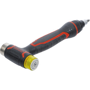 BGS Diy 20800 Wechselkopf-Hammer | mit Ratschen-Drehgriff für Bits, umschaltbar | 3-in-1