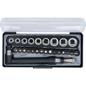 BGS Diy 20802 Bit- und Steckschlüssel-/Winkelschrauber-Satz | Antrieb 6,3 mm (1/4") | 26-tlg.