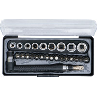 BGS Diy 20802 Bit- und Steckschlüssel-/Winkelschrauber-Satz | Antrieb 6,3 mm (1/4") | 26-tlg.
