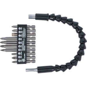 BGS Diy 20804 Bit-Satz mit flexibler Welle | Antrieb Außensechskant 6,3 mm (1/4") | 11-tlg.