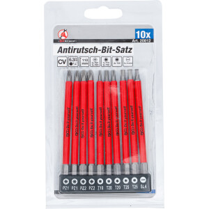 BGS Diy 20812 Antirutsch-Bit-Satz | magnetisch | 110 mm | 10-tlg.