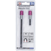 BGS Diy 20815 Automatischer Bithalter-Satz | Abtrieb Innensechskant 6,3 mm (1/4") | 60 / 150 mm | 2-tlg.