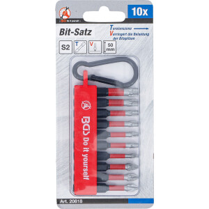 BGS Diy 20818 Torsions-Bit-Satz | Antrieb Außensechskant 6,3 mm (1/4") | 50 mm | 10-tlg.