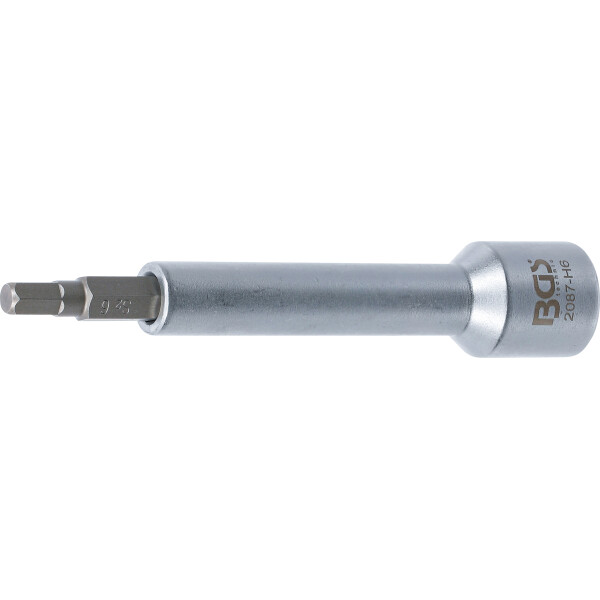 BGS 2087-H6 Bit-Einsatz | Antrieb Innenvierkant 12,5 mm (1/2") | Innensechskant 6 mm