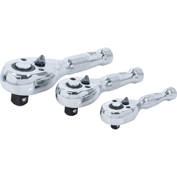 BGS 215 Mini-Umschaltknarren-Satz | 6,3 mm (1/4") / 10 mm (3/8") / 12,5 mm (1/2") | 3-tlg.