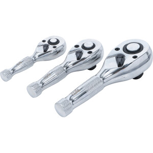 BGS 215 Mini-Umschaltknarren-Satz | 6,3 mm (1/4") / 10 mm (3/8") / 12,5 mm (1/2") | 3-tlg.