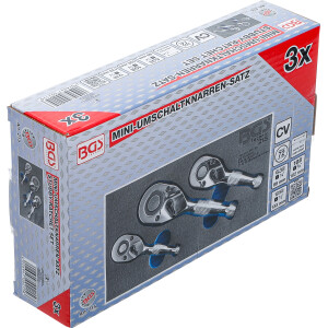 BGS 215 Mini-Umschaltknarren-Satz | 6,3 mm (1/4") / 10 mm (3/8") / 12,5 mm (1/2") | 3-tlg.